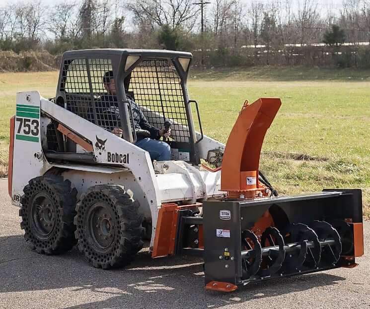Bobcat 753 Skid Steer Loader with Snow Blower Attachment