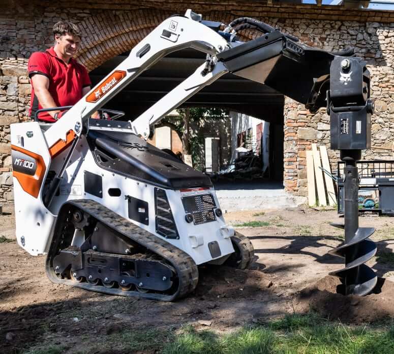 Bobcat MT100 with Auger Attachment