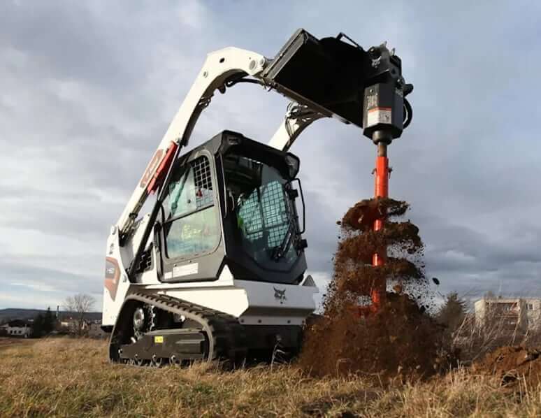Bobcat T450 Loader with Auger Attachment