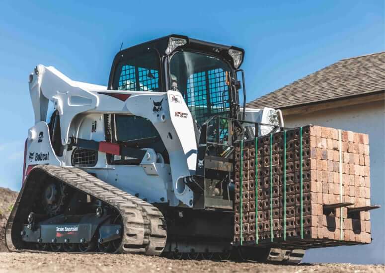 Bobcat T870 with Pallet Fork Attachment