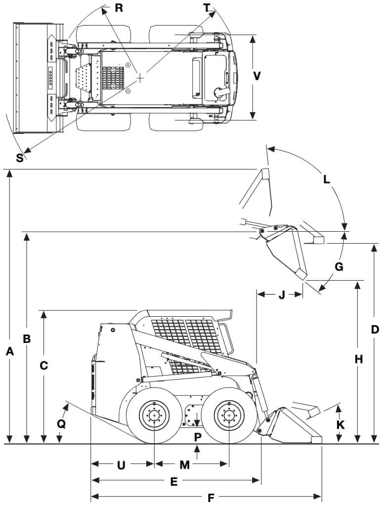 Case 430 Skid Steer Loader Dimensions