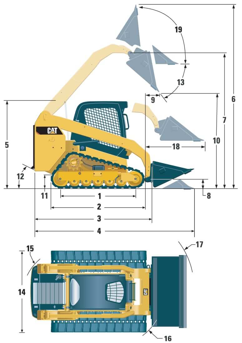 CAT 239D Compact Track Loader Dimensions