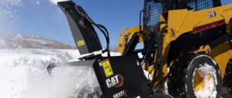 Cat 270 Skid Steer Loader with SR321 Snow Blower