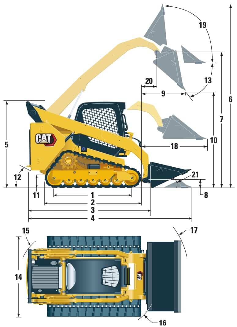 CAT 299D3 Compact Track Loader Dimensions