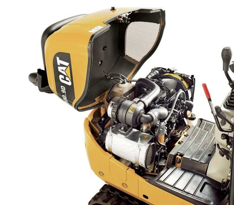 CAT 300.9D Mini Excavator Service Refill Capacities