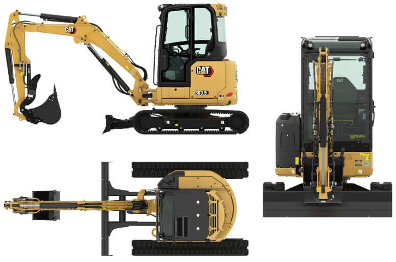CAT 303.5 CR Dozer Blade Specs