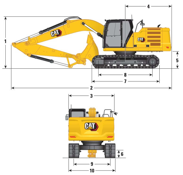 CAT 320 GC Excavator Dimensions