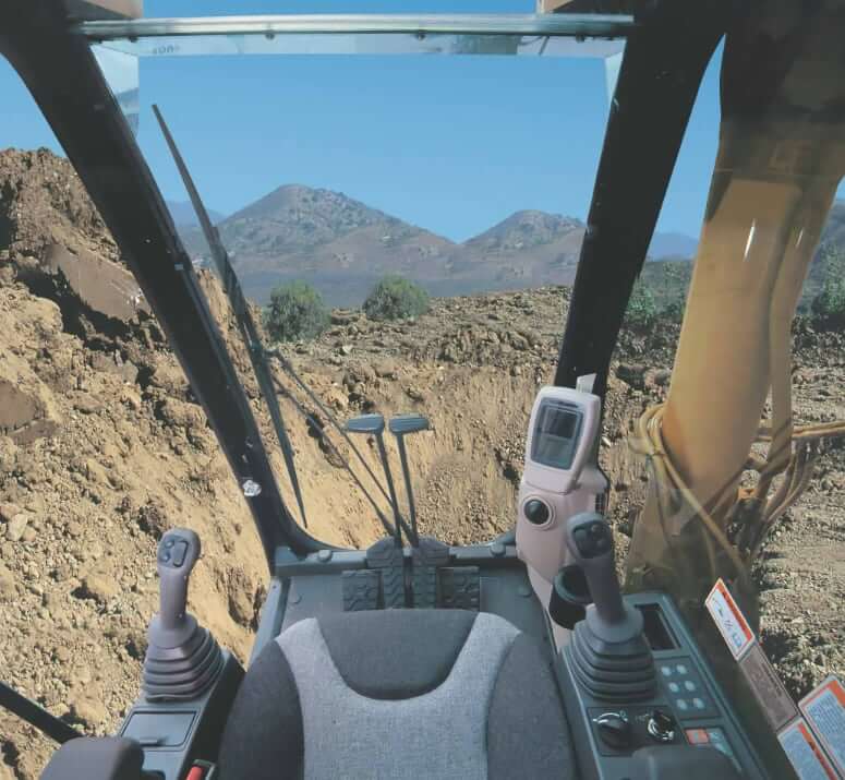 CAT 320C Excavator Cab Interior
