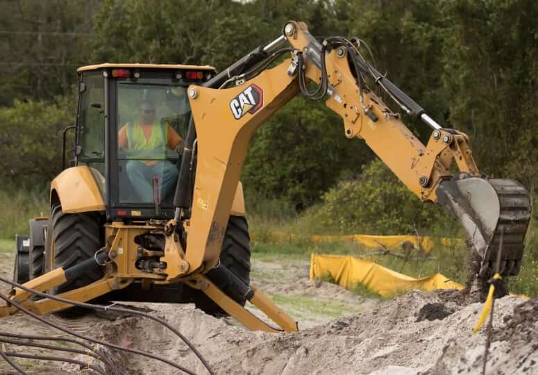 CAT 420 Backhoe with Extendible Stick