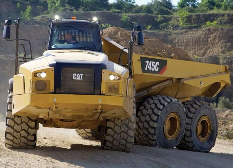 CAT 745C Articulated Dump Truck Steering Specs
