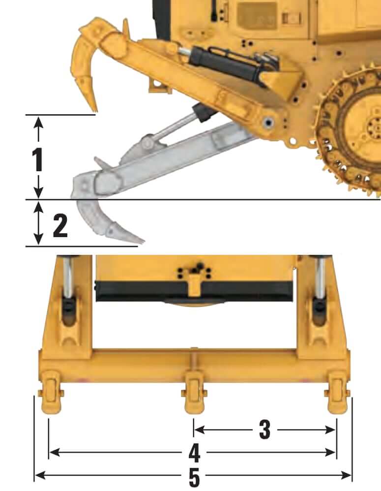 CAT 963 Crawler Loader Ripper Dimensions
