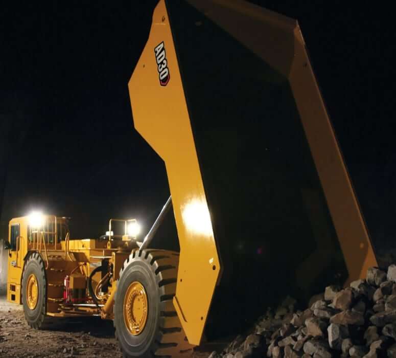 CAT AD30 Underground Haul Truck Dump Height
