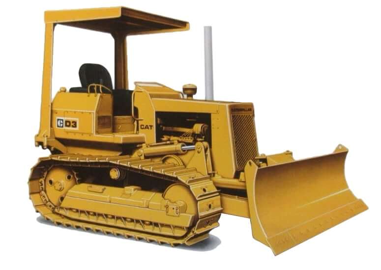 CAT D3 Dozer (1972 - 1979) Dimensions