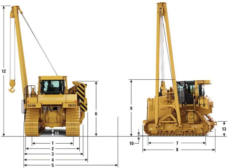 CAT PL83 Pipe Layer Weight and Dimensions