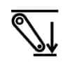 Dashboard Lift Arm Control Down Symbol