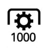 Dashboard PTO 1000 rpm Symbol