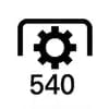 Dashboard PTO 540 rpm Symbol