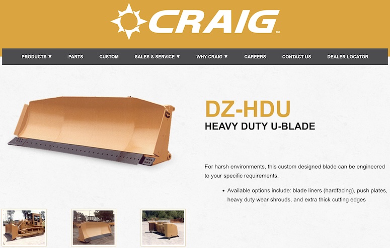 Range of Dozer Blades by Craig Attachments