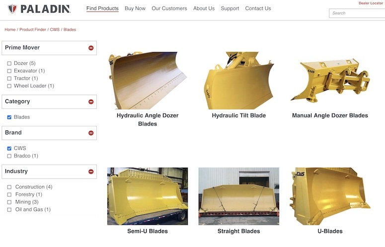 Range of Dozer Blades by Paladin Attachments