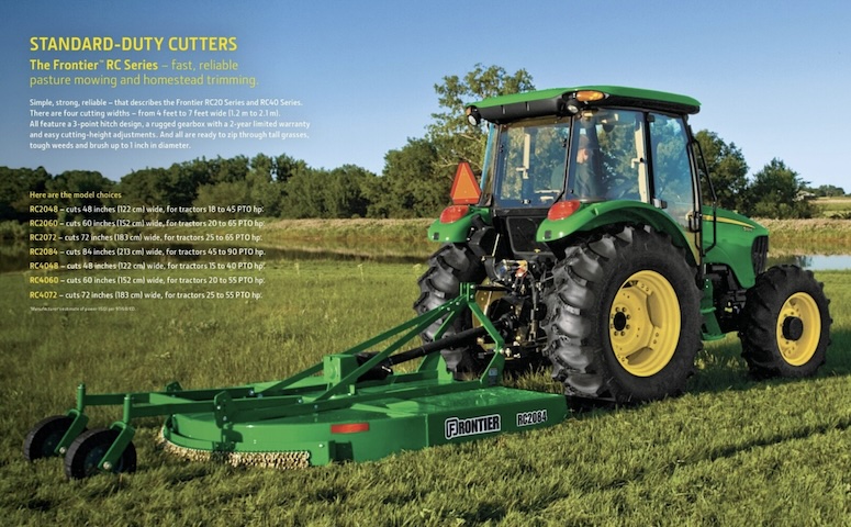 Frontier RC20 Series Rotary Cutters Specs