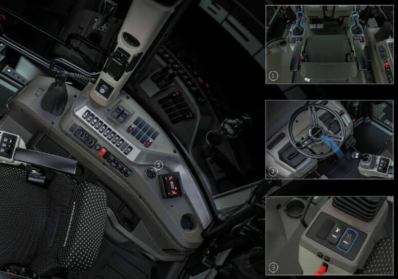 Hidromek HMK 102 B Supra Backhoe Loader Cab Interior