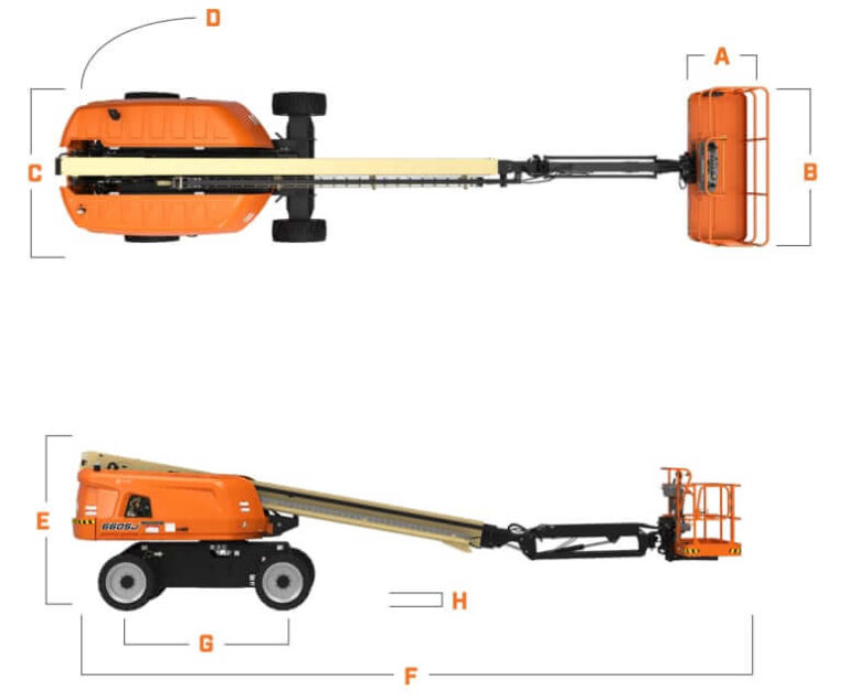 JLG 660SJ Boom Lift Specs, Weight & Dimensions - CodeReady