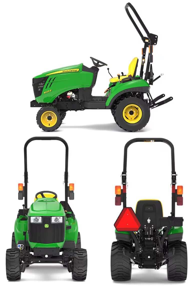 John Deere 1023E Sub-Compact Tractor Dimensions