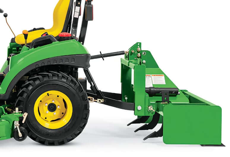 John Deere 1023E Tractor with Box Blade