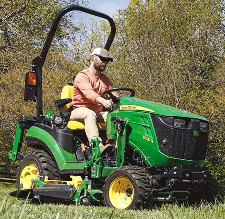 John Deere 1025R Tractor with Mower