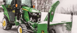 John Deere 1025R with 54-inch Snowblower