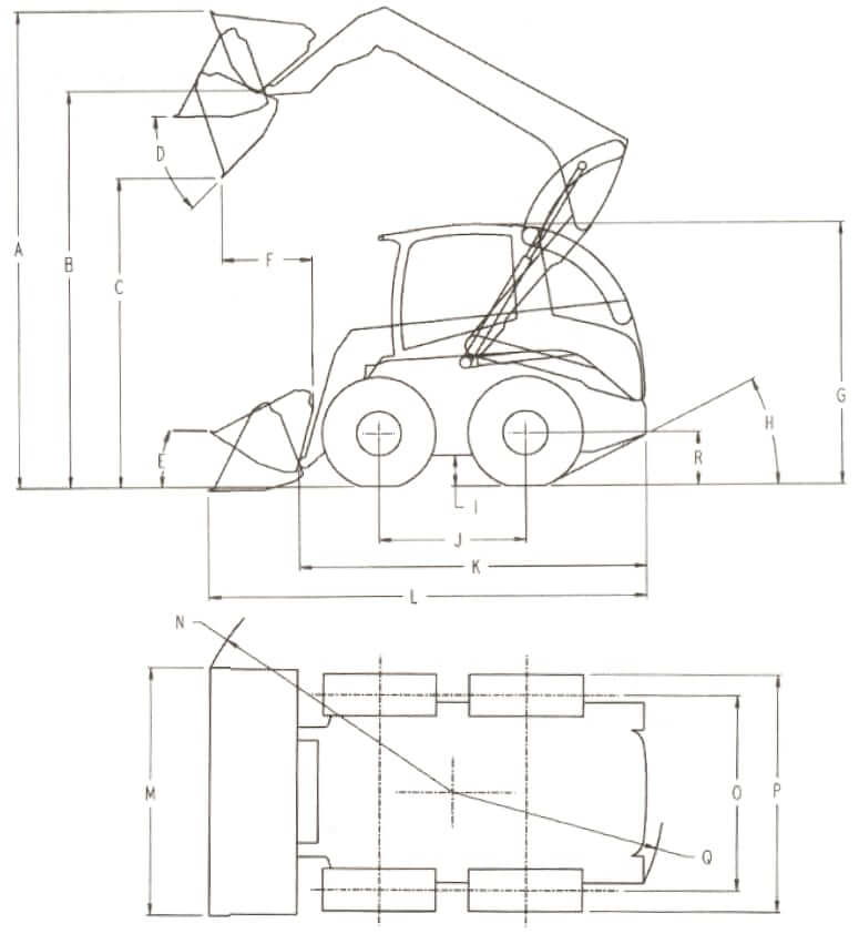 John Deere 240 Skid Steer Loader Dimensions