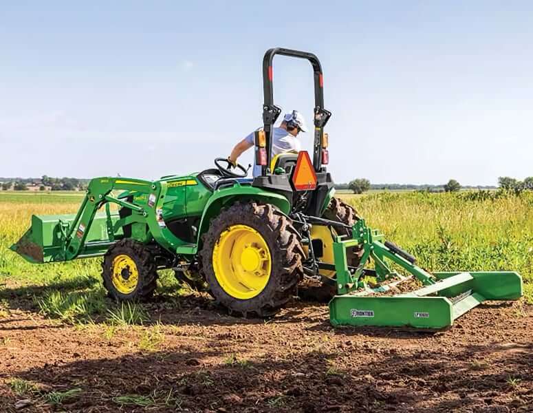 John Deere 3025E Tractor with Landscaping Equipment