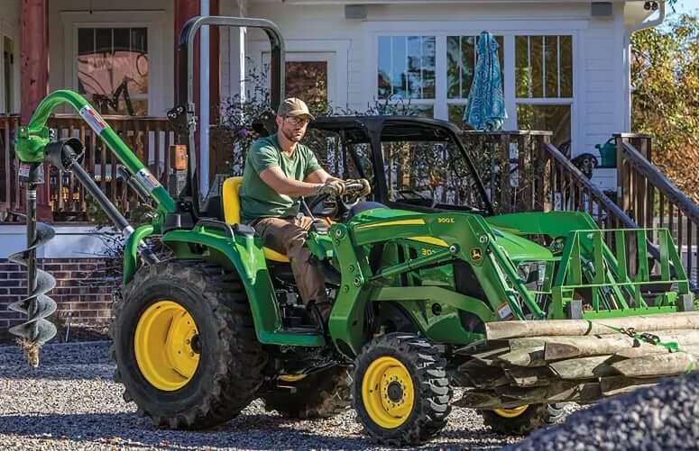 John Deere 3025E with 300E Loader