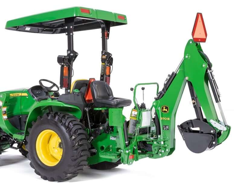 John Deere 3025E Tractor with 370B Backhoe
