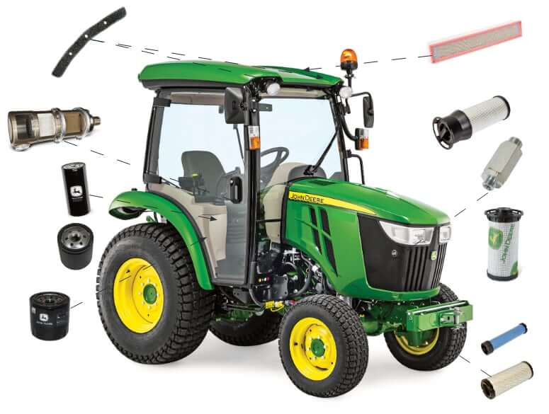 John Deere 3R Series Tractors Filters