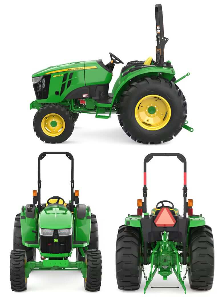 John Deere 4044M Utility Tractor Dimensions and Weight