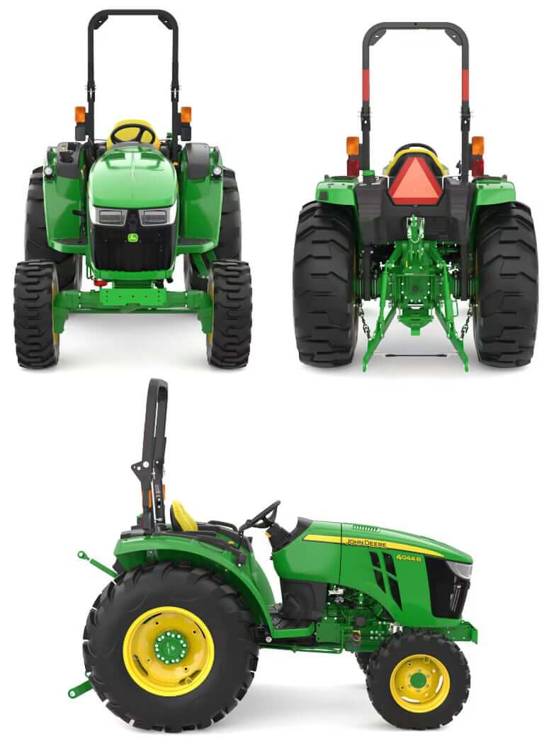 John Deere 4044R Utility Tractor Weight and Dimensions