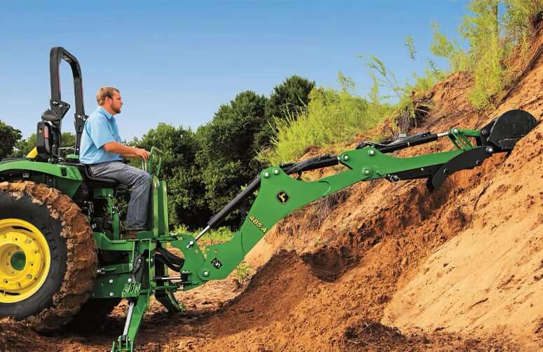 John Deere 4044R Tractor with 485A Backhoe