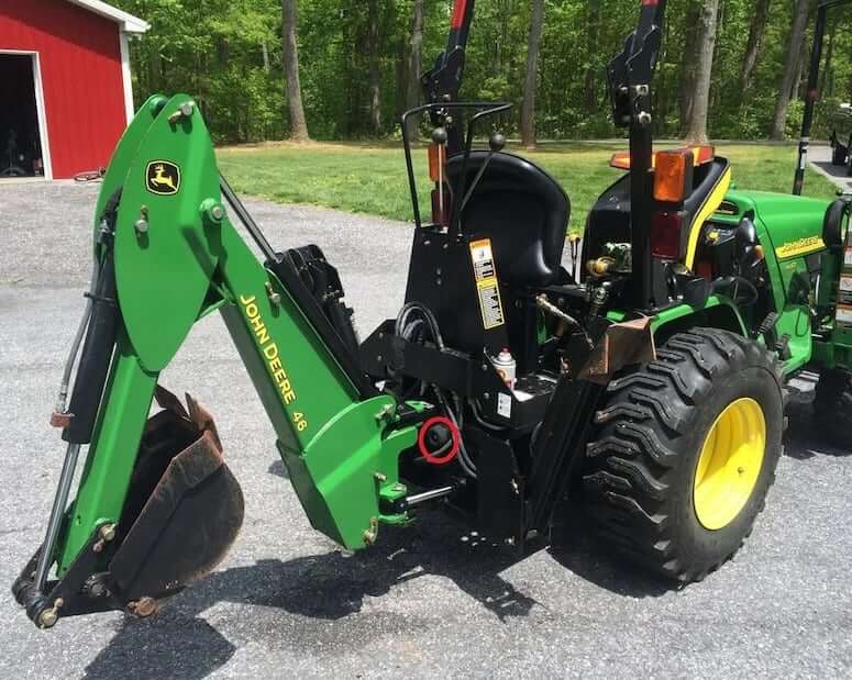 John Deere 4110 Tractor with 46 Backhoe Loader