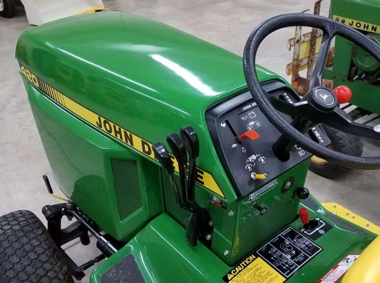 John Deere 420 Tractor Dashboard and Serial Number Plate Location
