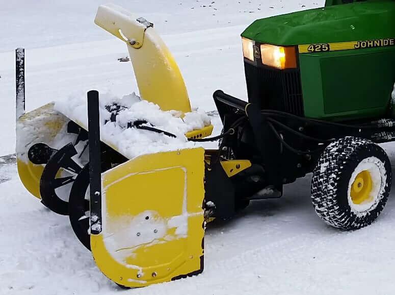 John Deere 425 Tractor with Snowblower Attachment