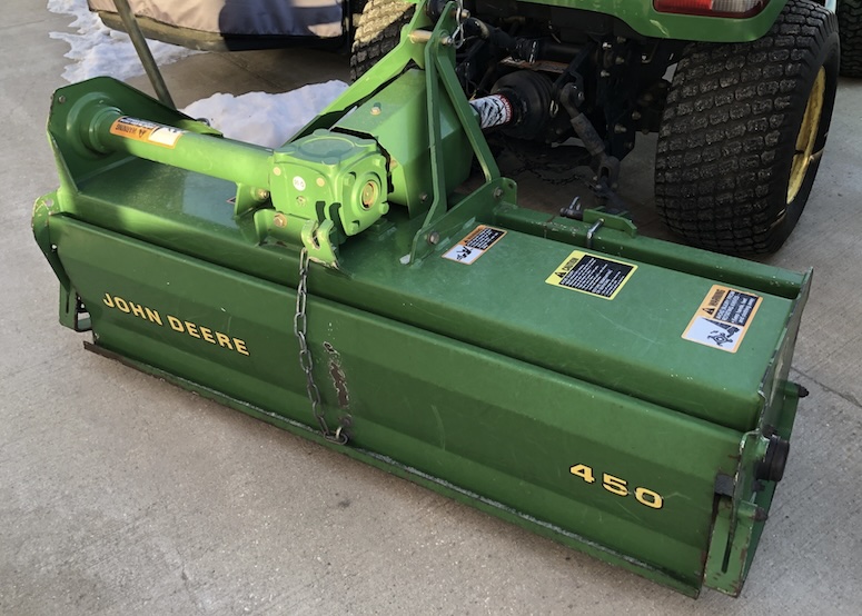 John Deere 450 Mechanical Tiller Attachment