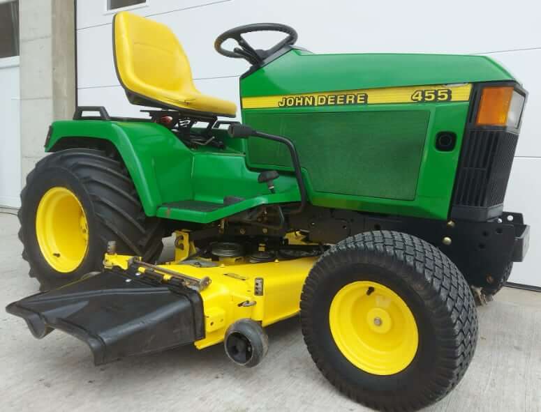 John Deere 455 Tractor with Mid-Mount Mower