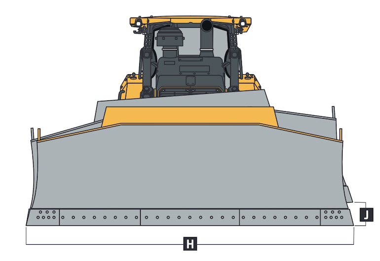 John Deere 950K LGP Dozer Dimensions