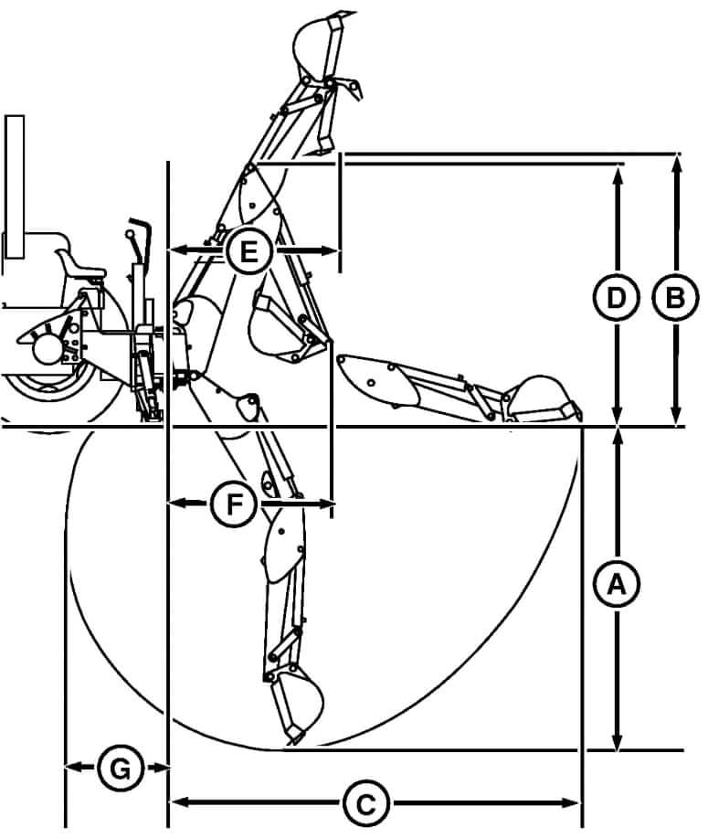John Deere 370B Backhoe Specs and Dimensions