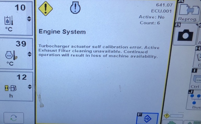 John Deere Error Code ECU 000641.07