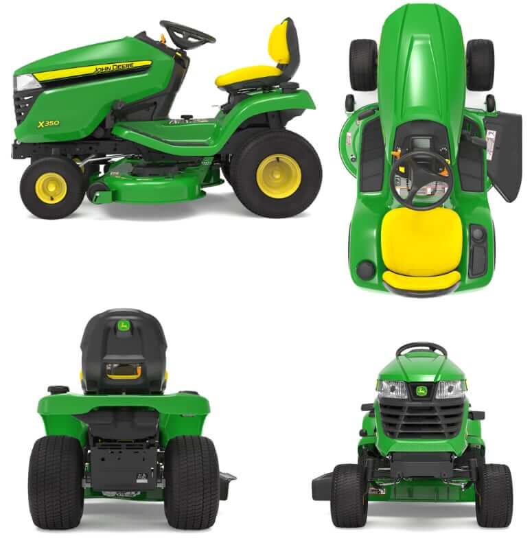 John Deere X350 Lawn Tractor Dimensions