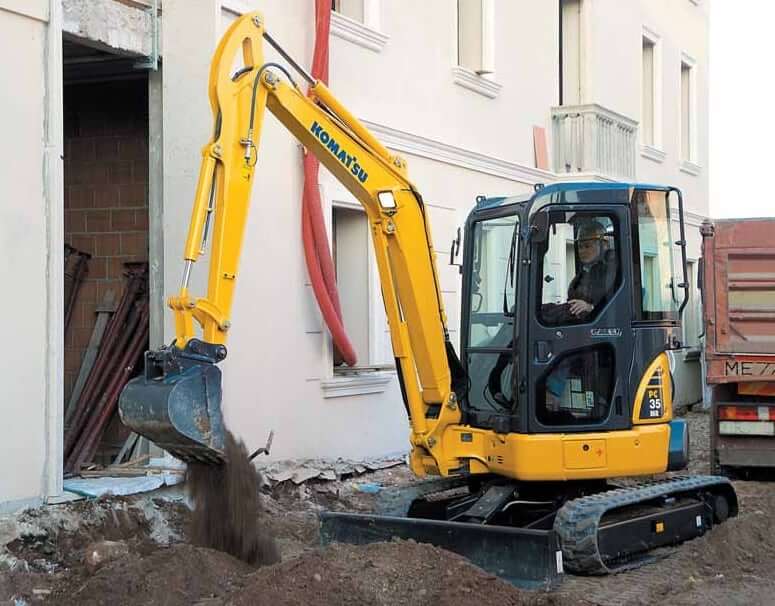 Komatsu PC35MR-3 Mini Excavator Weight