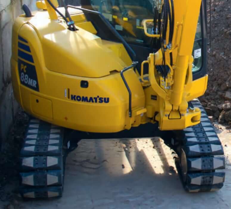 Komatsu PC88MR-10 Mini Excavator Undercarriage Specs
