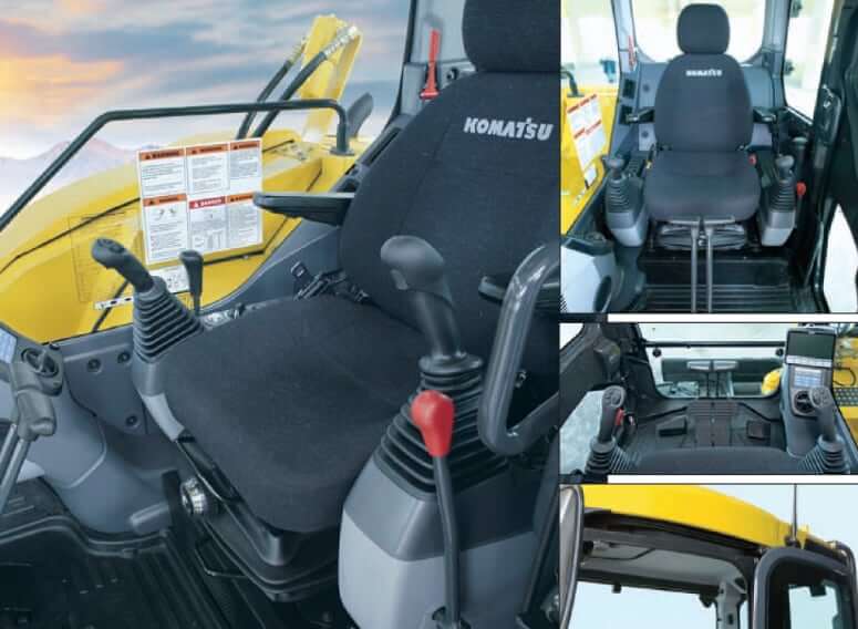 Komatsu PC88MR-8 Cab Interior